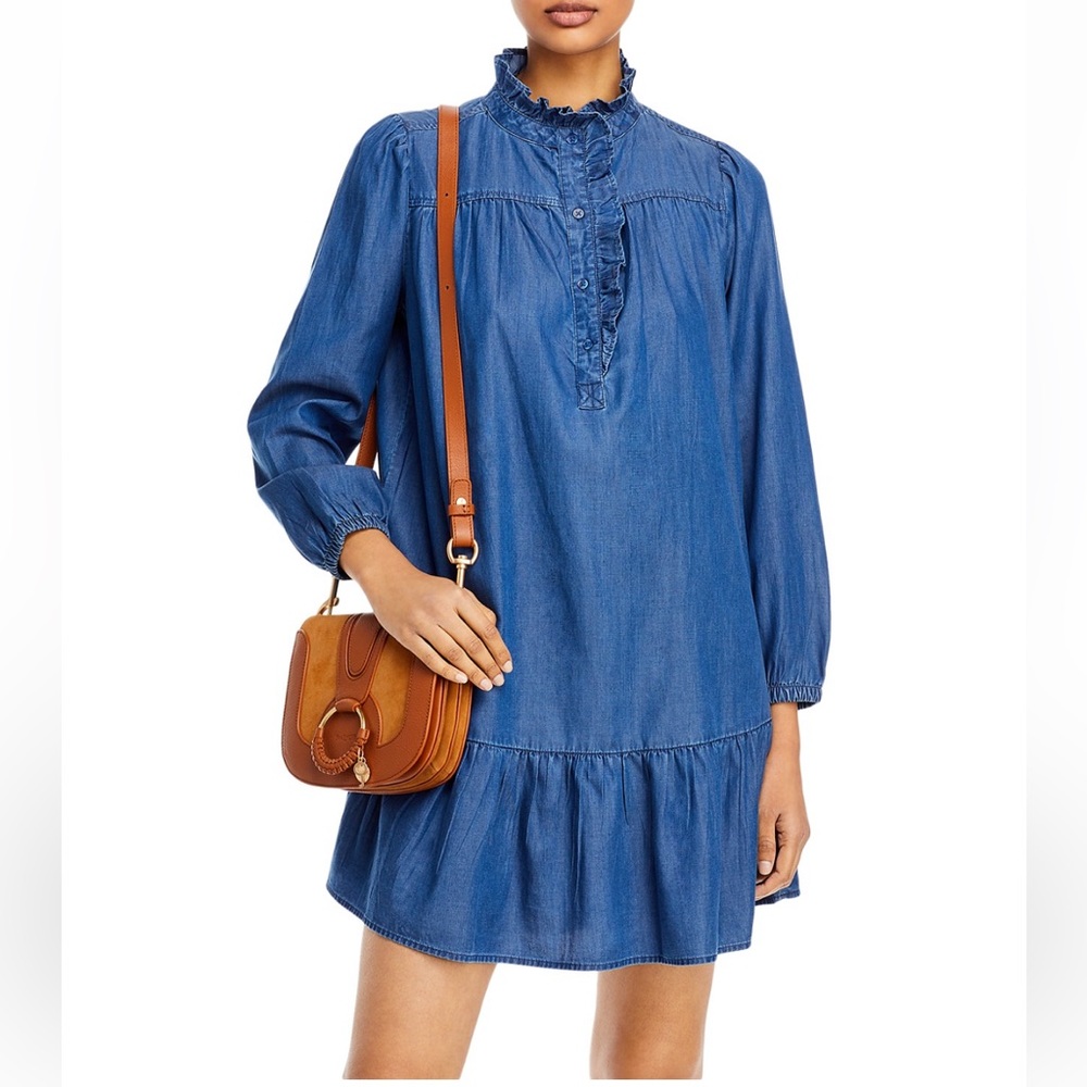 Bloomingdales Aqua Long Sleeve Dress Blue XL